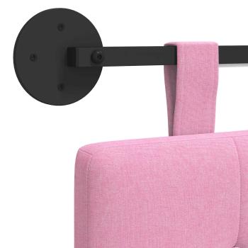 Hängendes Kopfteil Mit LED Licht Rosa Stoff