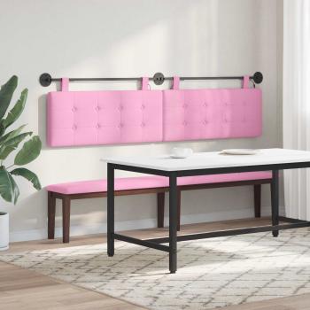 Hängendes Kopfteil Mit LED Licht Rosa Stoff