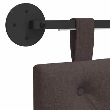 Hängendes Kopfteil Mit LED Licht Dunkelbraun Stoff