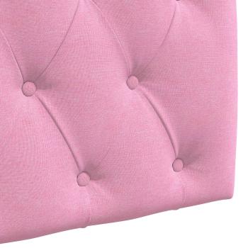 Hängendes Kopfteil Mit LED Licht Rosa Stoff