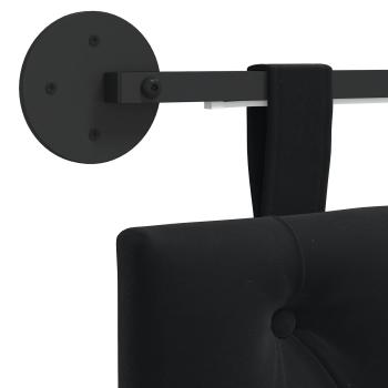 Hängendes Kopfteil Mit LED Licht Schwarz Samt
