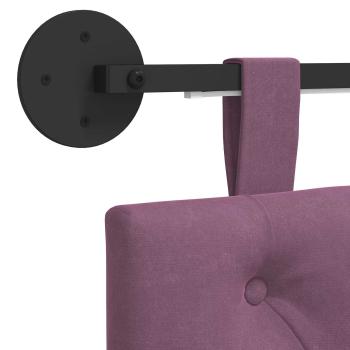 Hängendes Kopfteil Mit LED Licht Lila Samt