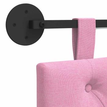 Hängendes Kopfteil Mit LED Licht Rosa Stoff