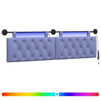 Hängendes Kopfteil Mit LED Licht Jeans blau Stoff
