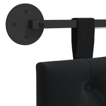 Hängendes Kopfteil Mit LED Licht Schwarz Samt
