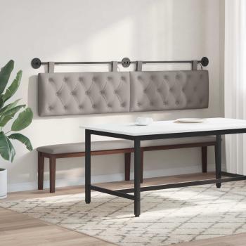 Hängendes Kopfteil Mit LED Licht Taupe Stoff