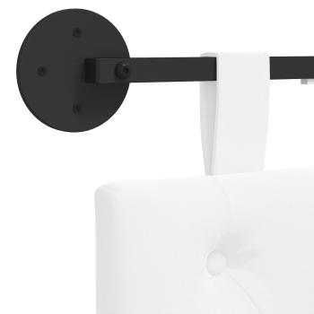 Hängendes Kopfteil Mit LED Licht Weiß Stoff