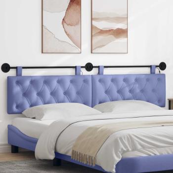ARDEBO.de - Hängendes Kopfteil Mit LED Licht Jeans blau Stoff