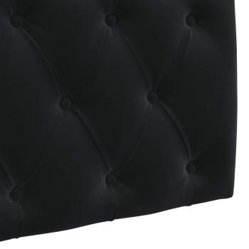 Hängendes Kopfteil Mit LED Licht Schwarz Samt