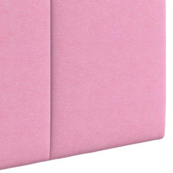 Hängendes Kopfteil Mit LED Licht Rosa Stoff