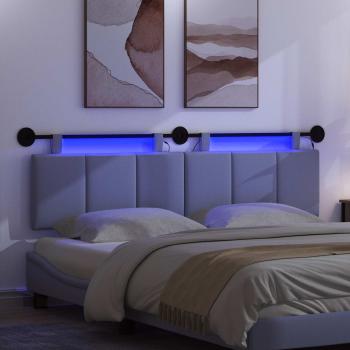 Hängendes Kopfteil Mit LED Licht Jeans blau Stoff