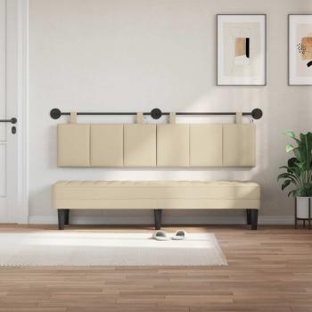 Hängendes Kopfteil Mit LED Licht Creme Stoff