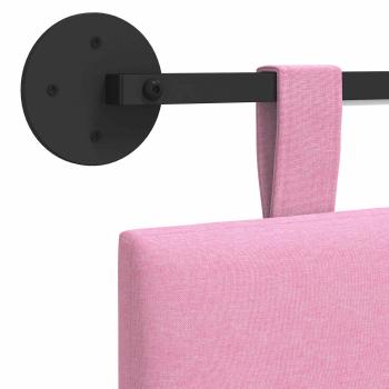 Hängendes Kopfteil Mit LED Licht Rosa Stoff
