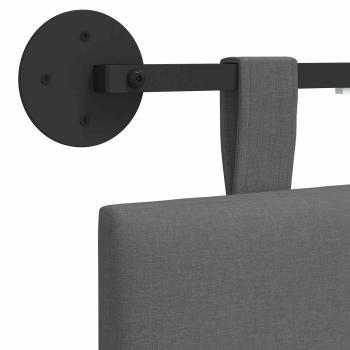 Hängendes Kopfteil Mit LED Licht Dunkelgrau Stoff