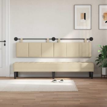 Hängendes Kopfteil Mit LED Licht Creme Stoff