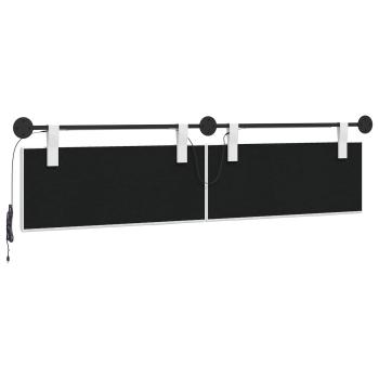 Hängendes Kopfteil Mit LED Licht Weiß Stoff