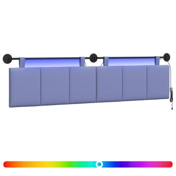 Hängendes Kopfteil Mit LED Licht Jeans blau Stoff