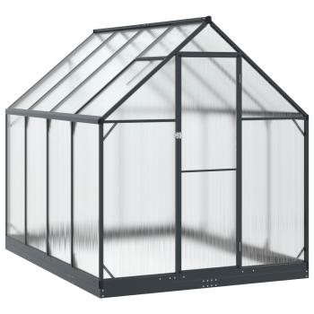 Garten Gewächshaus mit Tür Anthrazit 183,5 x 243,5 x 207 cm