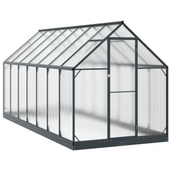 ARDEBO.de - Garten Gewächshaus mit Tür Anthrazit 183,5 x 423,5 x 207 cm