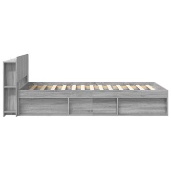 Bettgestell mit Stauraum Grau Sonoma 75 x 190 cm Holzwerkstoff