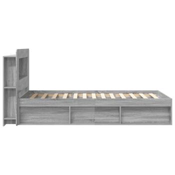 Bettgestell mit Stauraum Grau Sonoma 100 x 200 cm Holzwerkstoff