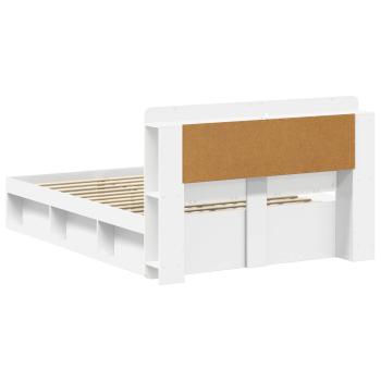Bettgestell mit Stauraum Weiß 160 x 200 cm Holzwerkstoff
