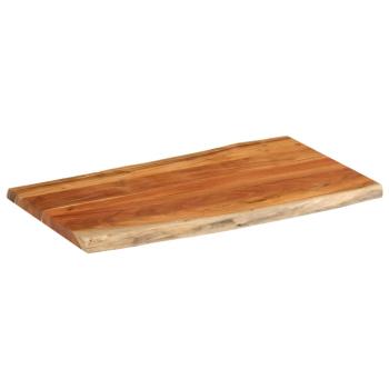 Tischplatte 120x60x2,5cm Rechteckig Massivholz Akazie Baumkante
