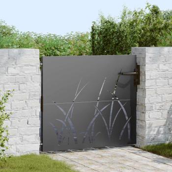ARDEBO.de - Gartentor Schwarz 85 x 100 cm Pulverbeschichteter Stahl