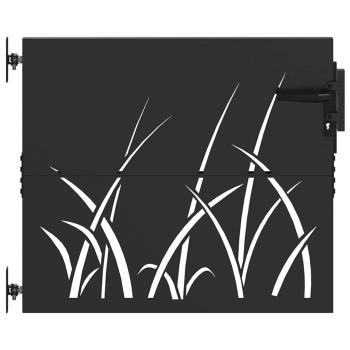 Gartentor Schwarz 85 x 100 cm Pulverbeschichteter Stahl