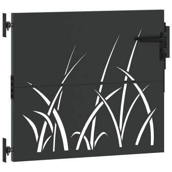 Gartentor Schwarz 85 x 100 cm Pulverbeschichteter Stahl