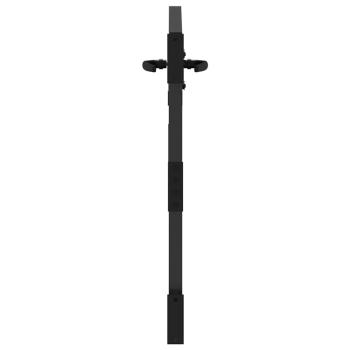 Gartentor Schwarz 85 x 100 cm Pulverbeschichteter Stahl