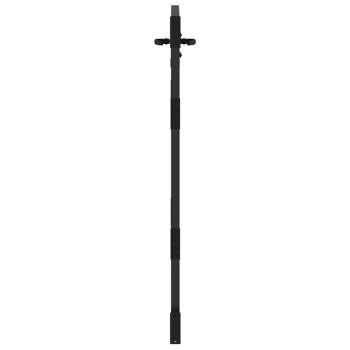 Gartentor Schwarz 85 x 125 cm Pulverbeschichteter Stahl