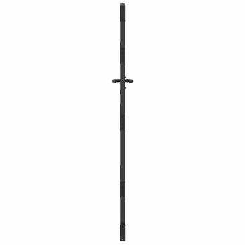Gartentor Schwarz 85 x 175 cm Pulverbeschichteter Stahl