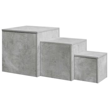 Beistelltische 3-tlg. Betongrau Holzwerkstoff