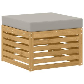 Outdoor-Fußhocker Massivholz Akazie Weiß