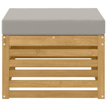 Outdoor-Fußhocker Massivholz Akazie Weiß