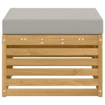 Outdoor-Fußhocker Massivholz Akazie Weiß