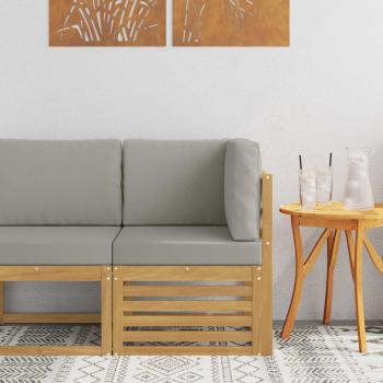 ARDEBO.de - Outdoor Ecksofa Massivholz Akazie Weiß