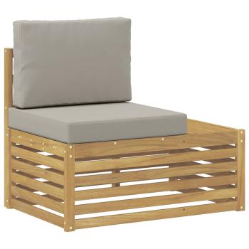 Outdoor End Sofa Massivholz Akazie Weiß