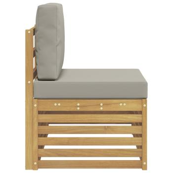 Outdoor End Sofa Massivholz Akazie Weiß