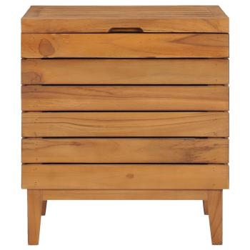 Wäschekorb 40×30×45 cm Teak Massivholz