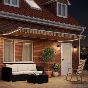 Manuelle Gelenkarmmarkise mit LEDs 4,5 × 3 m