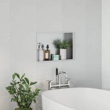 Duschnische Silber 45 x 30 x 9,5 cm Edelstahl
