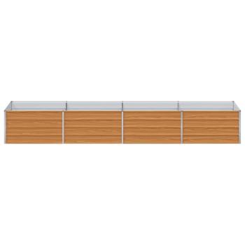 Hochbeet Hellbraun 320 x 80 x 45 cm Verzinkter Stahl