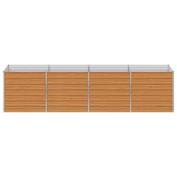Hochbeet Hellbraun 320 x 80 x 77 cm Verzinkter Stahl