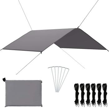 ARDEBO.de - Outdoor-Tarp 4x4 m Grau
