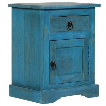 ARDEBO.de - Nachttisch Massivholz Mango 40x30x50 cm Blau