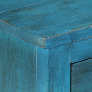 Nachttisch Massivholz Mango 40x30x50 cm Blau