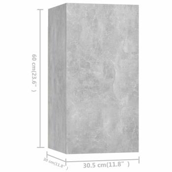 7-tlg. TV-Schrank-Set Betongrau Holzwerkstoff