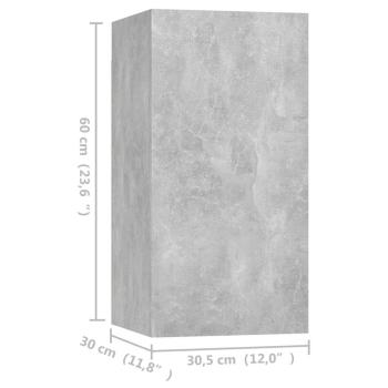 TV-Schränke 4 Stk. Betongrau 30,5x30x60 cm Holzwerkstoff